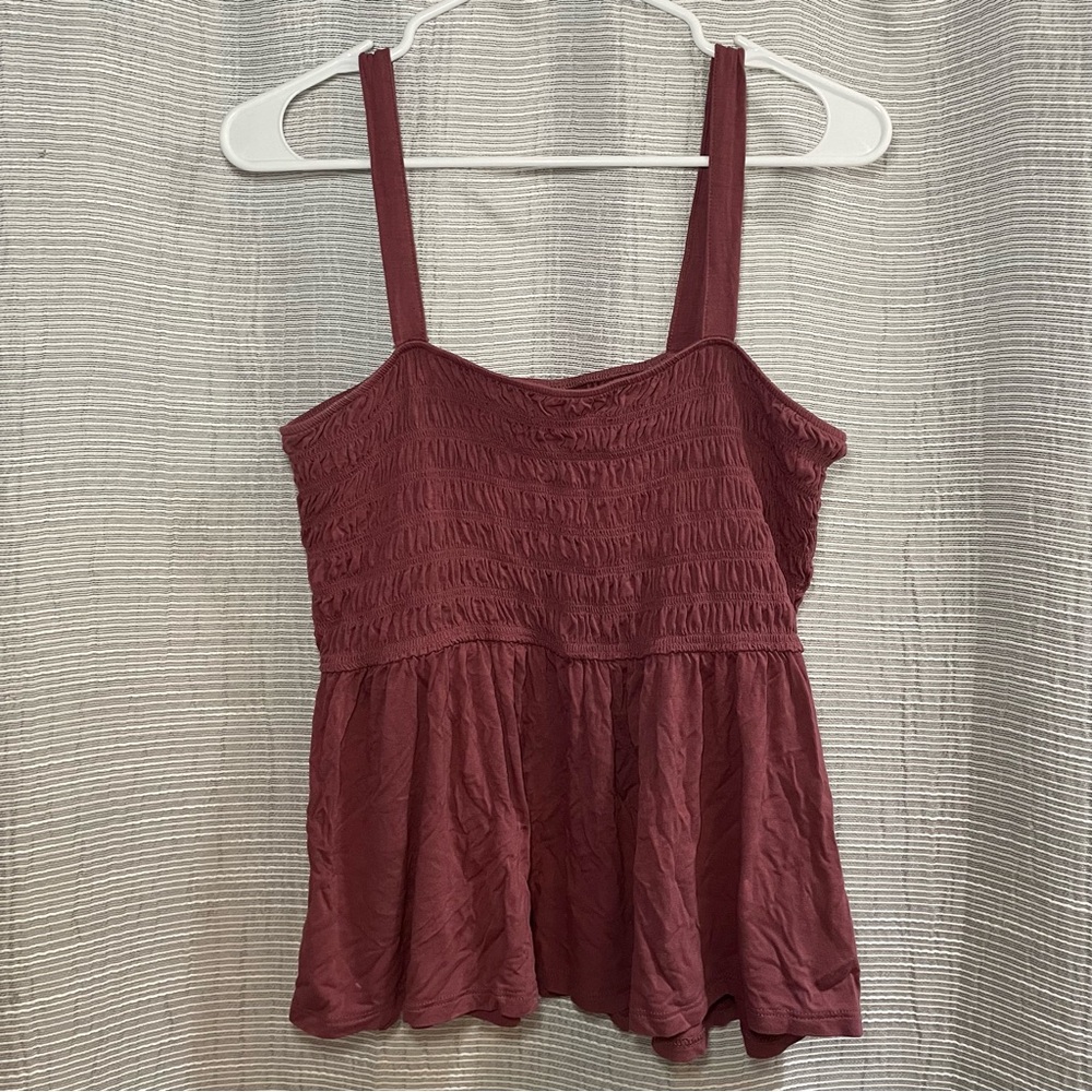 Pink Strappy Fit and Flare Tank Top